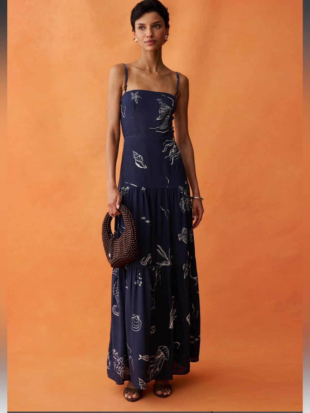 NWT ANAYA Zali Coastal Maritime Few Moda Maxi Dress 12 ,8 , 6 - Picture 6 of 12